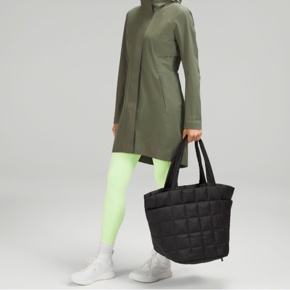 Lululemon Quilted Grid 26L Black Tote Bag